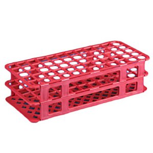 Stacking Test Tube Rack Globe   Scientific 456500 Series 60 Place 15 to 17 mm Tube Size Red 2-4/5 X 4-1/8 X 9-3/5 Inch