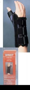 Wrist Brace with Thumb Spica Premier   Aluminium / Foam / Nylon / Plastic / Polyester Left Hand Black X-Small
