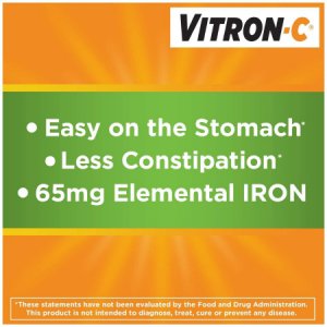 Multivitamin Supplement Vitron-C   Ascorbic Acid / Iron 125 mg - 65 mg Strength Tablet 60 per Bottle