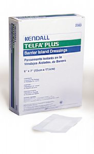Adhesive Dressing Telfa    Plus 6 X 7 Inch Nonwoven Rectangle White Sterile
