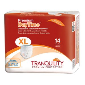 Unisex Adult Absorbent Underwear Tranquility   Premium DayTime    Pull On with Tear Away Seams X-Large Disposable Heavy Absorbency