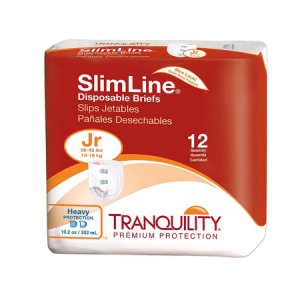 Unisex Youth Incontinence Brief Tranquility   Slimline   Youth Disposable Heavy Absorbency