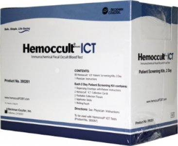 Patient Sample Collection and Screening Kit Hemoccult   ICT 2-Day Colorectal Cancer Screening Fecal Occult Blood Test (iFOB or FIT) Stool Sample 50 Tests CLIA Waived