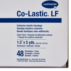 Cohesive Bandage Co-Lastic   1-1/2 Inch X 5 Yard Standard Compression Self-adherent Closure Assorted Colors NonSterile