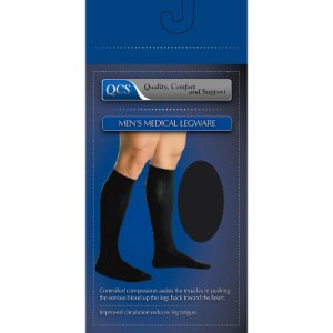 Compression Socks QCS Knee High X-Large Black Closed Toe