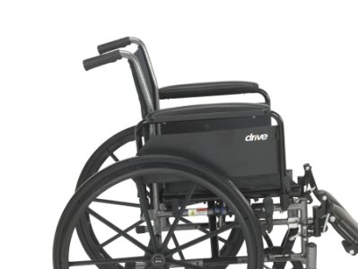 Lightweight Wheelchair drive    Cruiser III Dual Axle Full Length Arm Elevating Legrest Black Upholstery 18 Inch Seat Width Adult 300 lbs. Weight Capacity