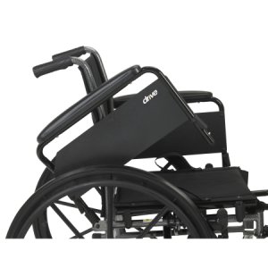 Lightweight Wheelchair drive    Cruiser III Dual Axle Full Length Arm Elevating Legrest Black Upholstery 18 Inch Seat Width Adult 300 lbs. Weight Capacity