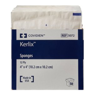 USP Type VII Fluff Dressing Kerlix    Fluff Dried Woven Gauze 12-Ply 4 X 4 Inch Square Sterile