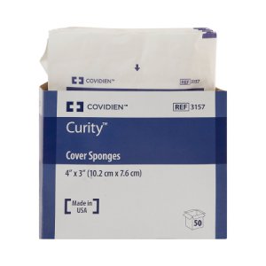 Nonwoven Sponge Curity    Nonwoven Cellulose 4-Ply 3 X 4 Inch Rectangle Sterile