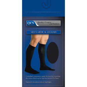 Compression Socks QCS Knee High Large Black Closed Toe