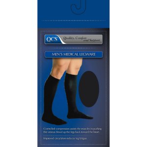 Compression Socks QCS Knee High X-Large Black Closed Toe