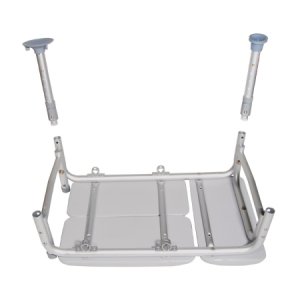 drive    Knocked Down Bath Transfer Bench Arm Rail 17-3/4 to 21-3/4 Inch Seat Height 400 lbs. Weight Capacity