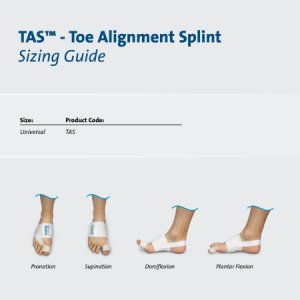 Toe Splint TAS    One Size Fits Most Strap Closure Foot