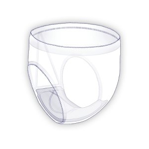 Lady Dignity   Protective Underwear with Liner Female Cotton Blend Medium Pull On Reusable