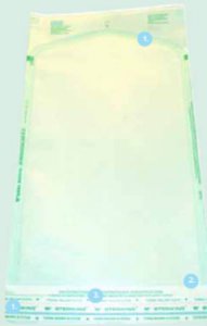 Sterilization Pouch Steriking   Ethylene Oxide (EO) Gas / Steam 3-1/2 X 10 Inch Transparent / White Self Seal Paper / Film