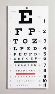Eye Chart Tech-Med   20 Foot Measurement Acuity Test
