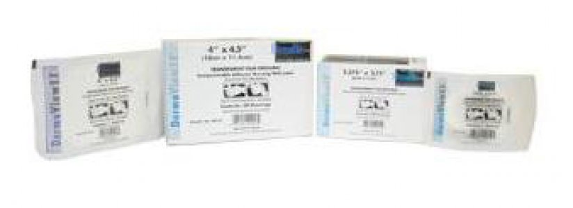 Transparent Film Dressing DermaView    Rectangle 2-1/5 X 2-3/5 Inch 2 Tab Delivery With Label Sterile