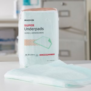 Underpad McKesson Super 23 X 36 Inch Disposable Fluff / Polymer Moderate Absorbency
