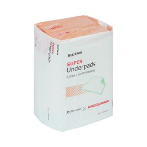 Underpad McKesson Super 23 X 36 Inch Disposable Fluff / Polymer Moderate Absorbency