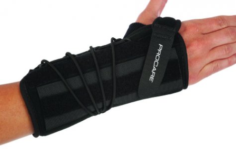 Wrist Brace ProCare   Quick-Fit   Wrist II Aluminum / Foam / Nylon Left Hand Black One Size Fits Most