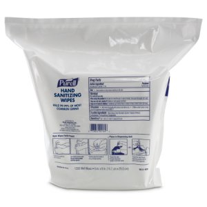Hand Sanitizing Wipe Purell   1,200 Count BZK (Benzalkonium Chloride) Wipe Refill Pouch