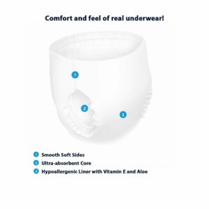 Unisex Youth Absorbent Underwear Cuties   Sleep Overs   Pull On with Tear Away Seams Small / Medium Disposable Heavy Absorbency