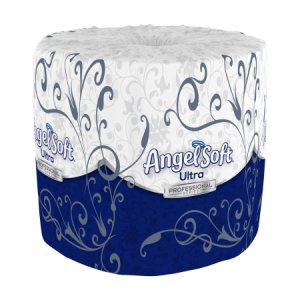 Toilet Tissue Angel Soft Ultra Professional Series   White 2-Ply Standard Size Cored Roll 400 Sheets 4 X 4-1/5 Inch