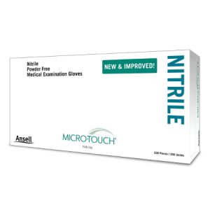 Exam Glove Micro-Touch   Nitrile X-Large NonSterile Nitrile Standard Cuff Length Textured Fingertips Blue Chemo Tested