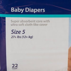 Unisex Baby Diaper Curity    Size 5 Disposable Heavy Absorbency