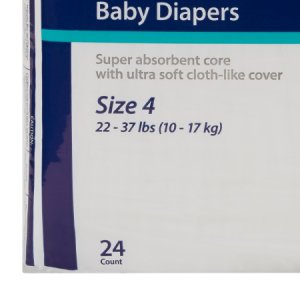 Unisex Baby Diaper Curity    Size 4 Disposable Heavy Absorbency