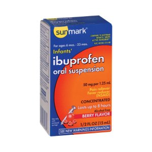 Infants' Pain Relief sunmark   50 mg / 1.25 mL Strength Ibuprofen Oral Suspension 0.5 oz.