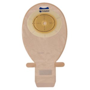 Ostomy Pouch SenSura   EasiClose    One-Piece System 11-1/2 Inch Length, Maxi 1 Inch Stoma Drainable Flat, Pre-Cut