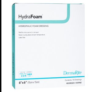 Foam Dressing HydraFoam    6 X 6 Inch Square Non-Adhesive without Border Sterile