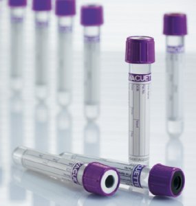 VACUETTE   Venous Blood Collection Tube Round Bottom K2 EDTA Additive 13 X 75 mm 2 mL Lavender / White Ring Pull Cap Polyethylene Terephthalate (PET) Tube