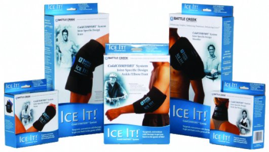 Cold Pack with Wrap Ice It!   MaxCOMFORT    System Back / Hip / Abdomen X-Large 6 X 9 Inch Fabric / Foam / Vinyl / Gel Reusable