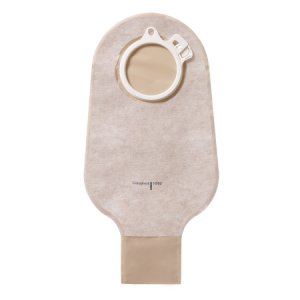 Ostomy Pouch Assura   Two-Piece System 12 Inch Length 1/2 to 2-1/4 Inch Stoma Drainable Convex, Trim To Fit