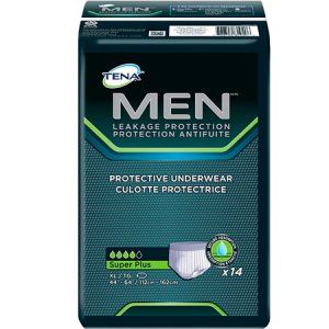 Male Adult Absorbent Underwear TENA   MEN    Super Plus Pull On with Tear Away Seams X-Large Disposable Heavy Absorbency