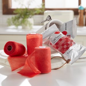 Cast Tape McKesson 3 Inch X 12 Foot Fiberglass Red