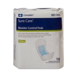Bladder Control Pad Sure Care    4 X 12-1/2 Inch Heavy Absorbency Polymer Core One Size Fits Most Adult Unisex Disposable