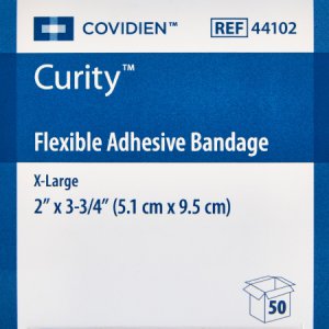 Adhesive Strip Curity    2 X 3-1/4 Inch Fabric Rectangle Tan Sterile