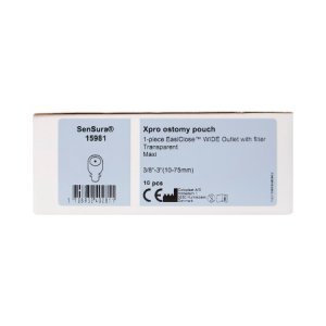 Ostomy Pouch SenSura   Xpro One-Piece System 11-1/2 Inch Length, Maxi 3/8 to 3 Inch Stoma Drainable Flat, Trim to Fit