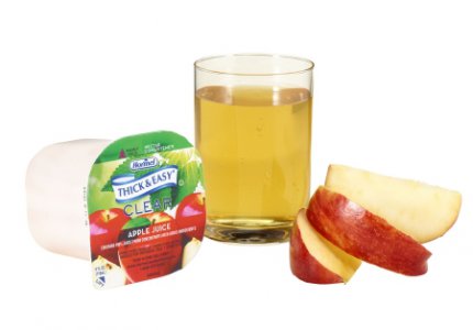 Thickened Beverage Thick & Easy   4 oz. Portion Cup Apple Juice Flavor Ready to Use Nectar Consistency
