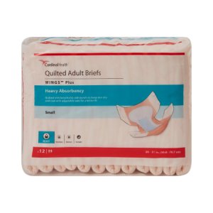 Unisex Adult Incontinence Brief Wings    Small Disposable Heavy Absorbency