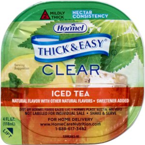 Thickened Beverage Thick & Easy   4 oz. Portion Cup Iced Tea Flavor Ready to Use Nectar Consistency