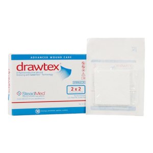 Hydroconductive Wound Dressing Drawtex   2 X 2 Inch Fiber Square Sterile