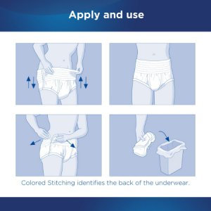 Unisex Adult Absorbent Underwear Attends   Pull On with Tear Away Seams X-Large Disposable Moderate Absorbency