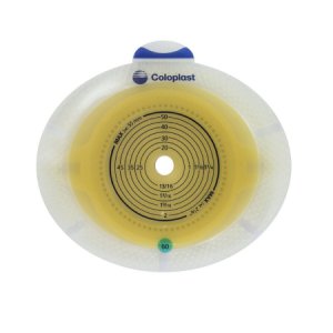 Ostomy Barrier SenSura   Click Xpro Trim to Fit, Extended Wear Double Layer Adhesive 60 mm Flange Blue Code System 3/8 to 2-1/4 Inch Opening