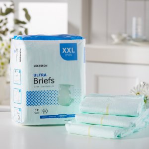 Unisex Adult Incontinence Brief McKesson Ultra 2X-Large Disposable Heavy Absorbency