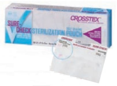 Sterilization Pouch Sure-Check   Ethylene Oxide (EO) Gas / Steam 2-3/4 X 9 Inch Transparent Self Seal Film