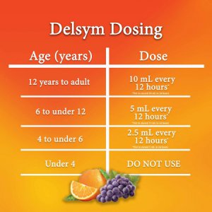 Cold and Cough Relief Delsym   30 mg / 5 mL Strength Liquid 5 oz.
